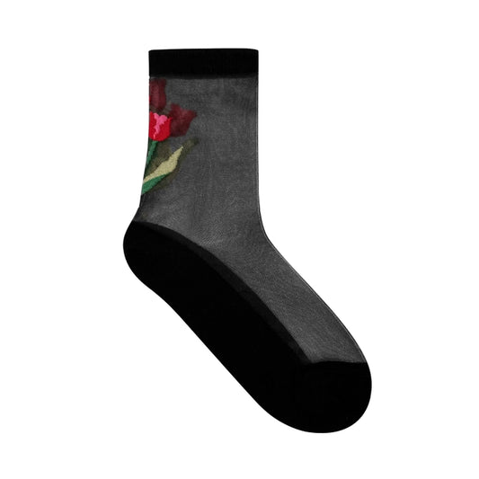 Sheer Tulips Crew Black