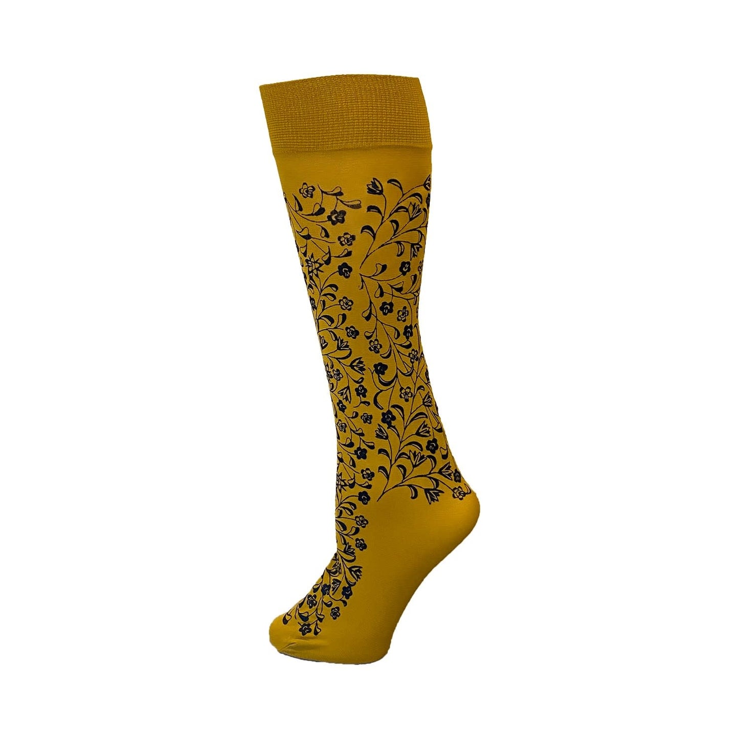 Hand-Printed Trouser Sock Flowers