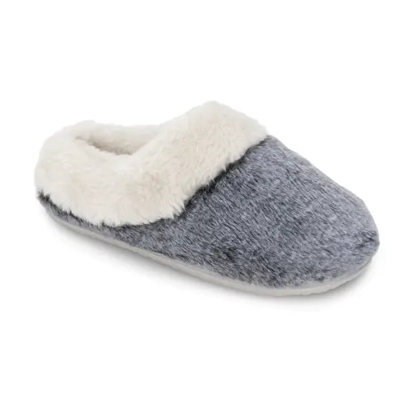 Tipped Faux Fur Scuff Slipper L-9033