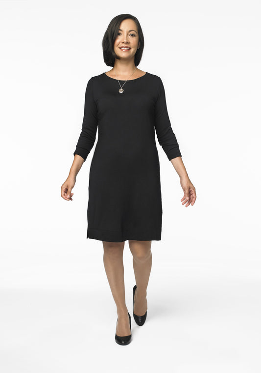 Mary 3/4 Sleeve Merino Wool Tunic Dress