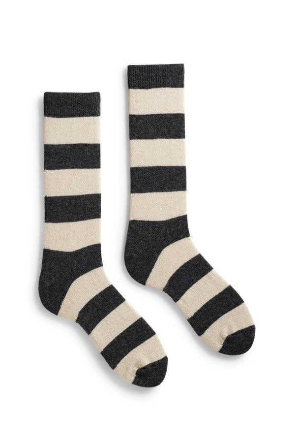 Rugby Stripe Cashmere Crew