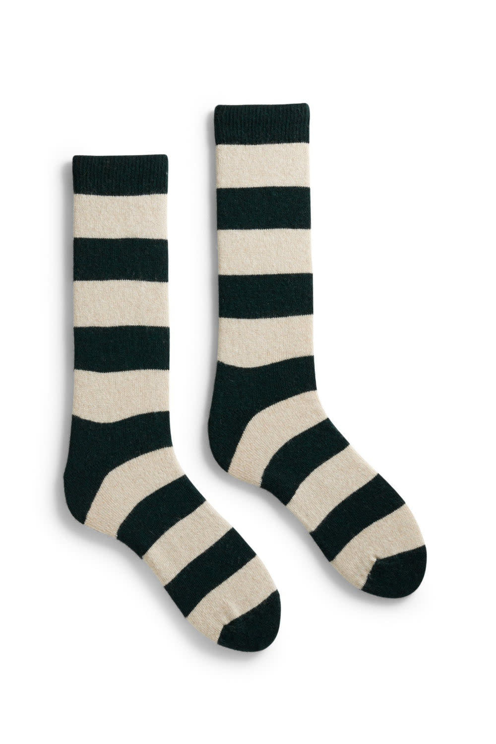 Rugby Stripe Cashmere Crew