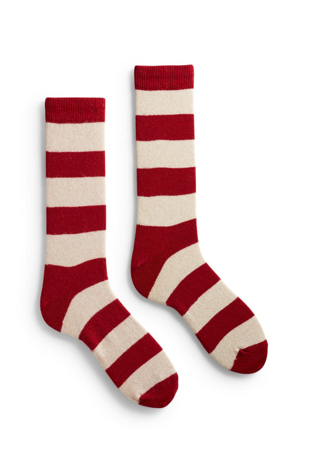 Rugby Stripe Cashmere Crew