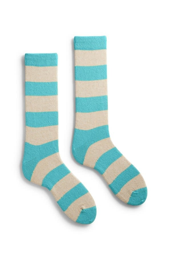 Rugby Stripe Cashmere Crew