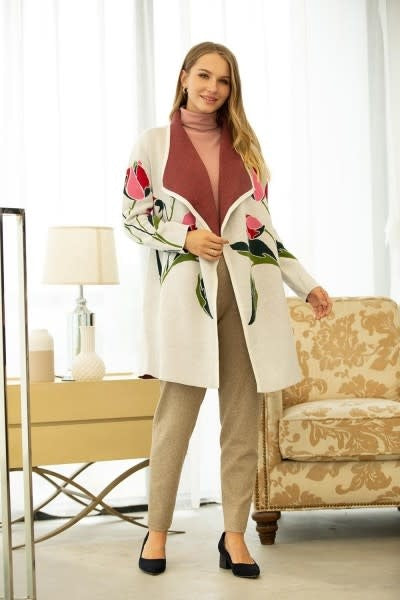 Abstract Bloom Tulip Coat SD-180230