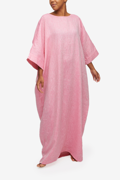 Oversized Kaftan Linen Pink O/S
