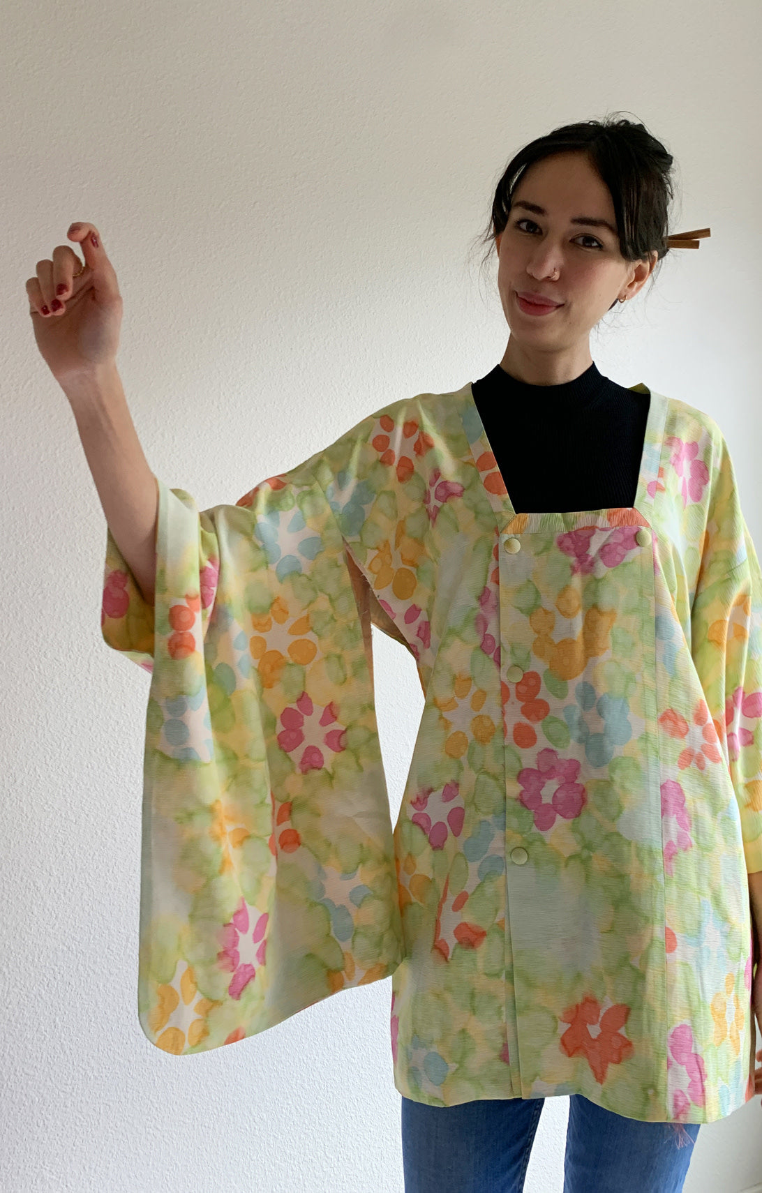 Vintage Silk Michiyuki Kimono Jacket