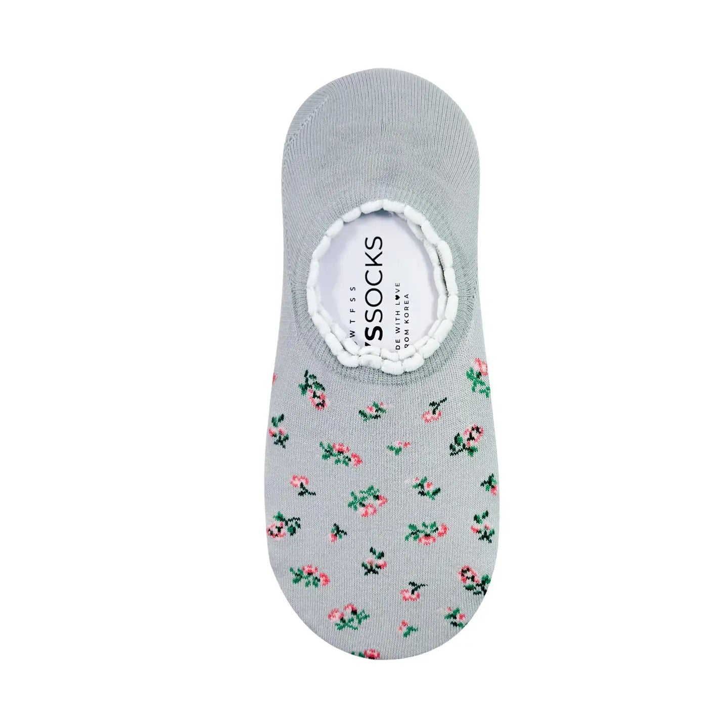 No-Show Flower Socks Seaglass