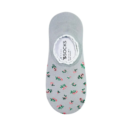 No-Show Flower Socks Seaglass