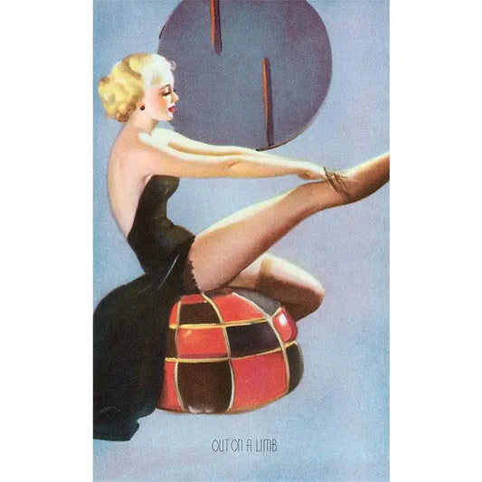 Vintage Image Postcard Out on a Limb