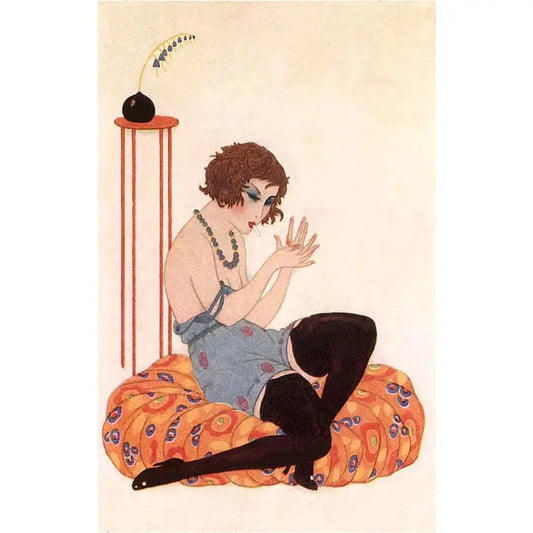 Vintage Image Postcard Ottoman Stocking