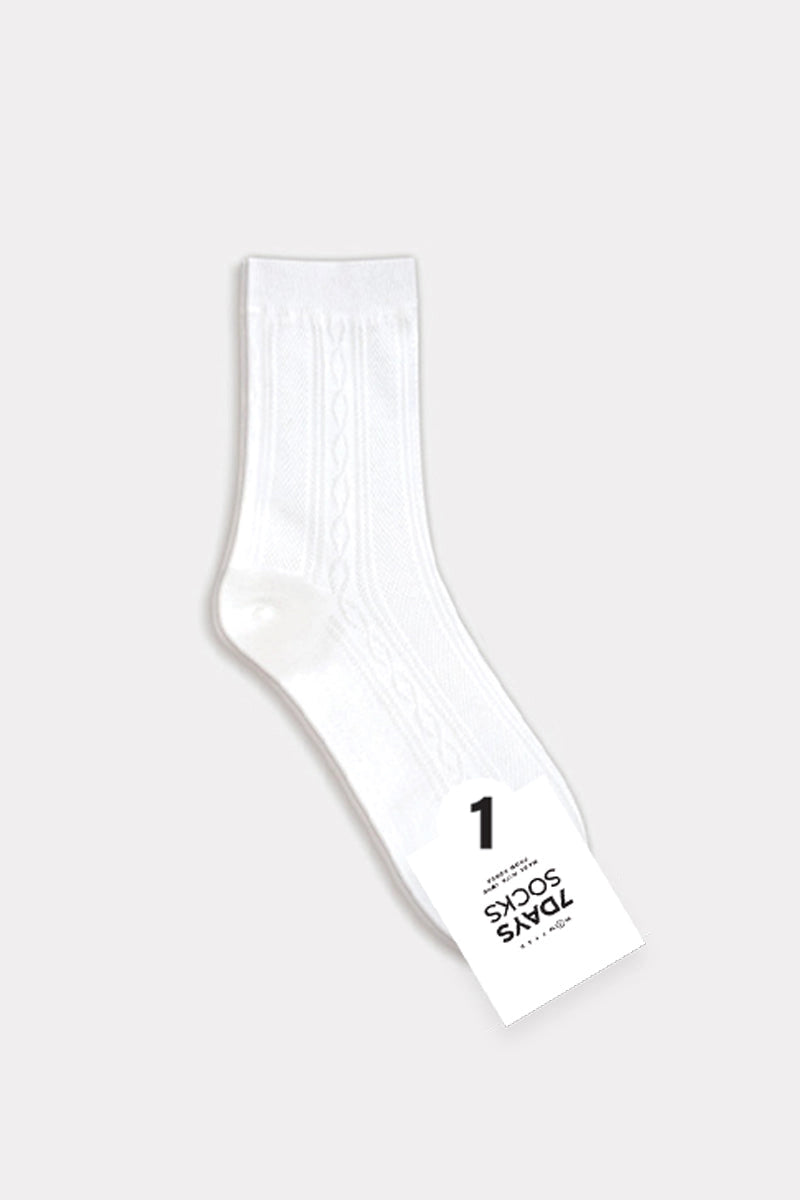 Daily Fine Mesh Socks White