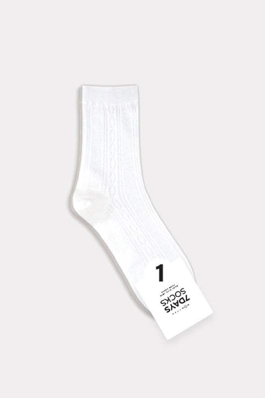 Daily Fine Mesh Socks White