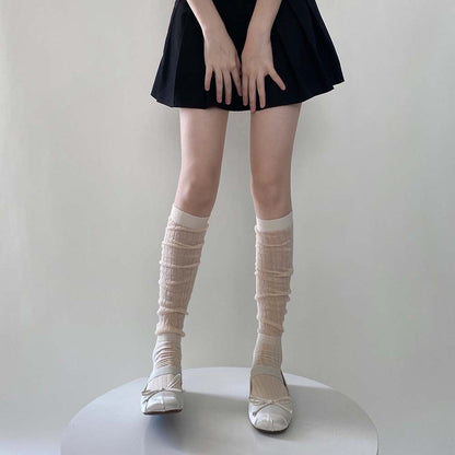 Ribbed Knee High Socks
