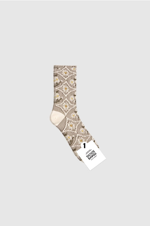 Mori Fleur Socks Beige