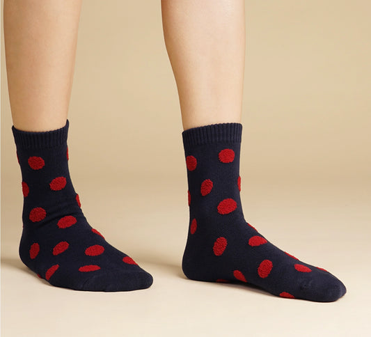 Fuzzy Dot Crew Navy