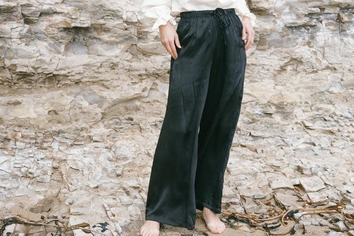 Silk Charmeuse Calico Pant